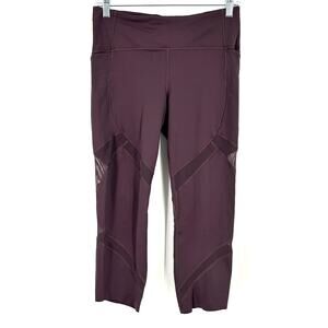 Lululemon On Pace Crop 21" Vintage Grape Size 8